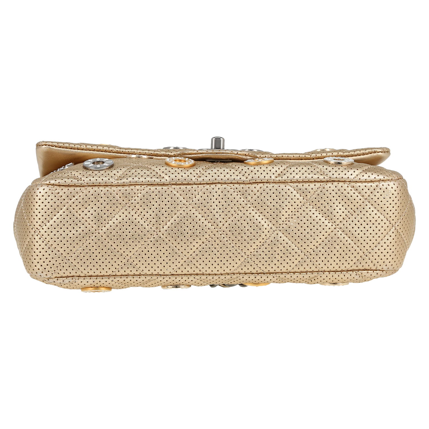 Borsa Chanel  Timeless Classic in pelle trapuntata dorata - Detail D1