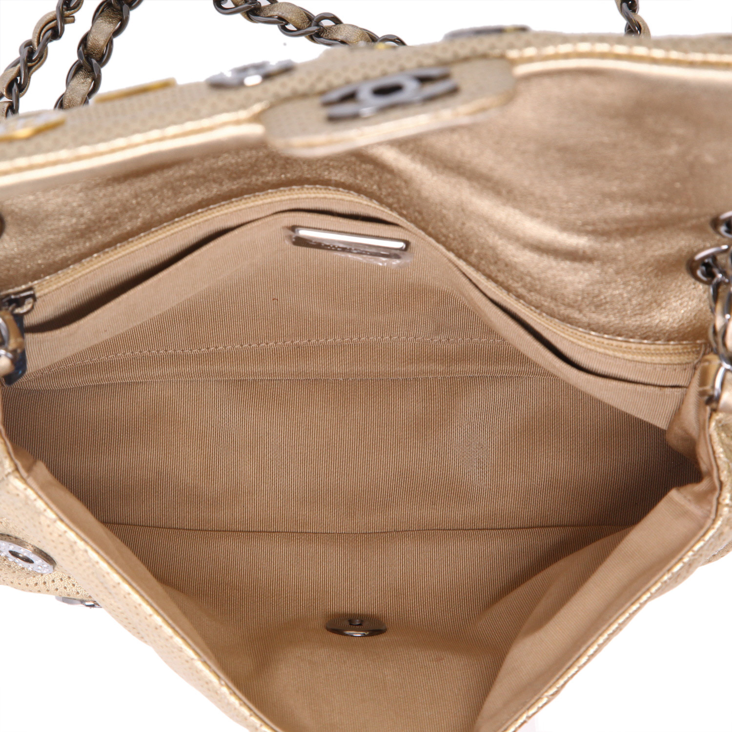 Borsa Chanel  Timeless Classic in pelle trapuntata dorata - Detail D3