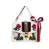 Gucci Sylvie shoulder bag in white leather - 360 thumbnail