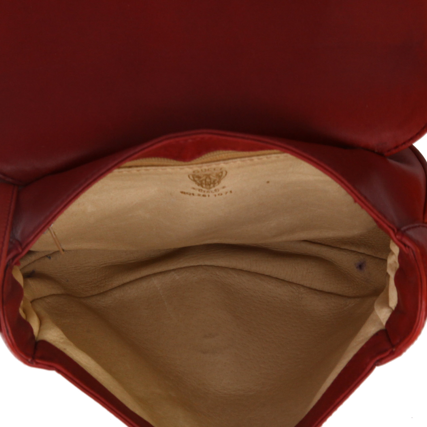 Sac bandoulière Gucci  Gucci Vintage en cuir rouge - Detail D3