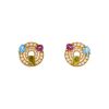 Paire de boucles d'oreilles Bulgari Astrale en or jaune, diamants et pierres de couleurs - 00pp thumbnail