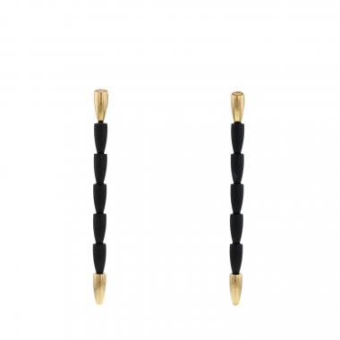 Vhernier Calla pendants earrings in yellow gold and ebony