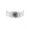 Vintage   1970's bracelet in white gold and sapphires - 360 thumbnail