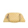 Chanel  Mademoiselle bag worn on the shoulder or carried in the hand  in yellow patent quilted leather - 360 thumbnail