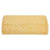 Chanel  Mademoiselle bag worn on the shoulder or carried in the hand  in yellow patent quilted leather - Detail D1 thumbnail
