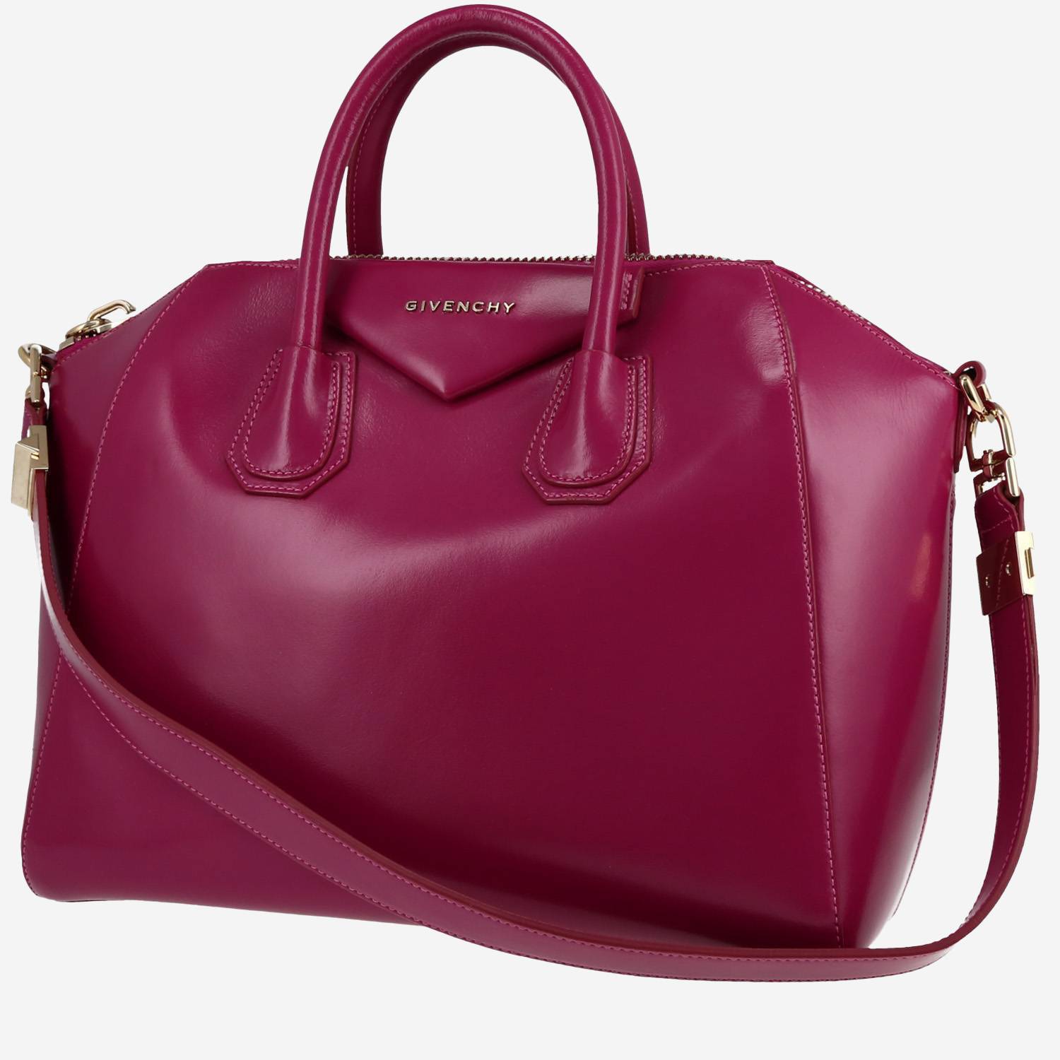 Sac à main Givenchy  Antigona moyen modèle  en cuir fuschia