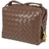 Bottega Veneta  Loop small model  shoulder bag  in brown intrecciato leather - 00pp thumbnail