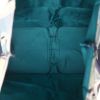 Sac cabas Hermès  Silky Pop - Shop Bag en toile imprimée blanche et cuir togo bleu - Detail D3 thumbnail