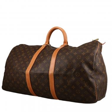 Keepall travel bag Louis Vuitton Brown in Synthetic - 35430111