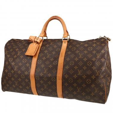 Keepall cloth travel bag Louis Vuitton Black in Cloth - 32819419