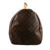 Borsa da viaggio Louis Vuitton  Keepall 60 in tela monogram marrone e pelle naturale - Detail D4 thumbnail