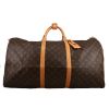 Bolsa de viaje Louis Vuitton  Keepall 60 en lona Monogram marrón y cuero natural - Detail D6 thumbnail