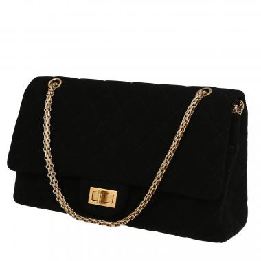 Bolso de mano Chanel  Chanel 2.55 en lona negra
