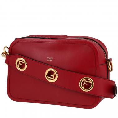 Bolso bandolera Fendi  Camera Case en cuero rojo