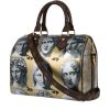 Louis Vuitton  Speedy 25 handbag  in gold and silver patent leather  and brown monogram canvas - 00pp thumbnail