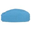 Bottega Veneta  The Pouch handbag/clutch  in blue intrecciato leather - Detail D1 thumbnail
