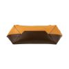 Sac cabas Celine   en cuir marron et jaune - Detail D1 thumbnail