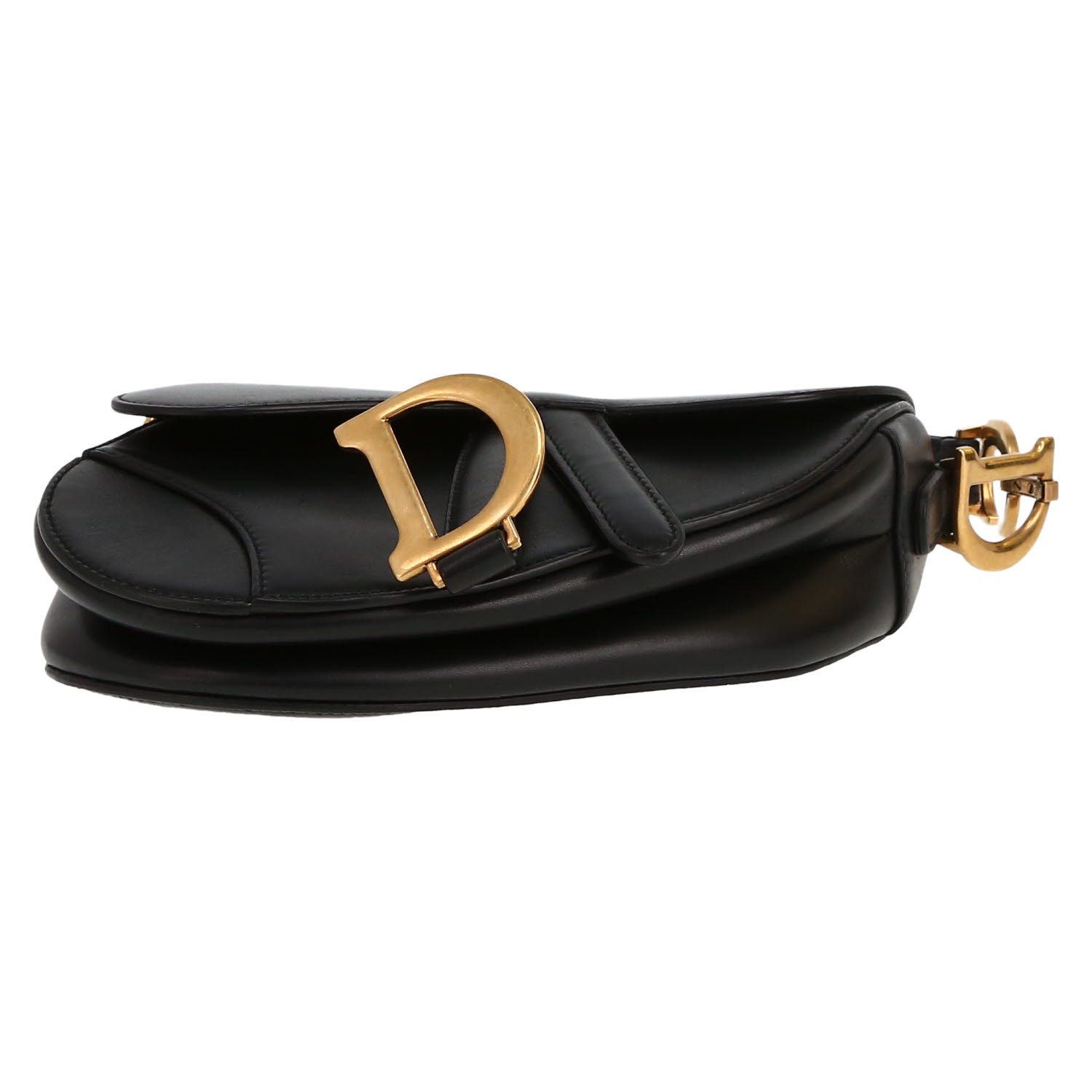 Dior  Saddle handbag  in black leather - Detail D1