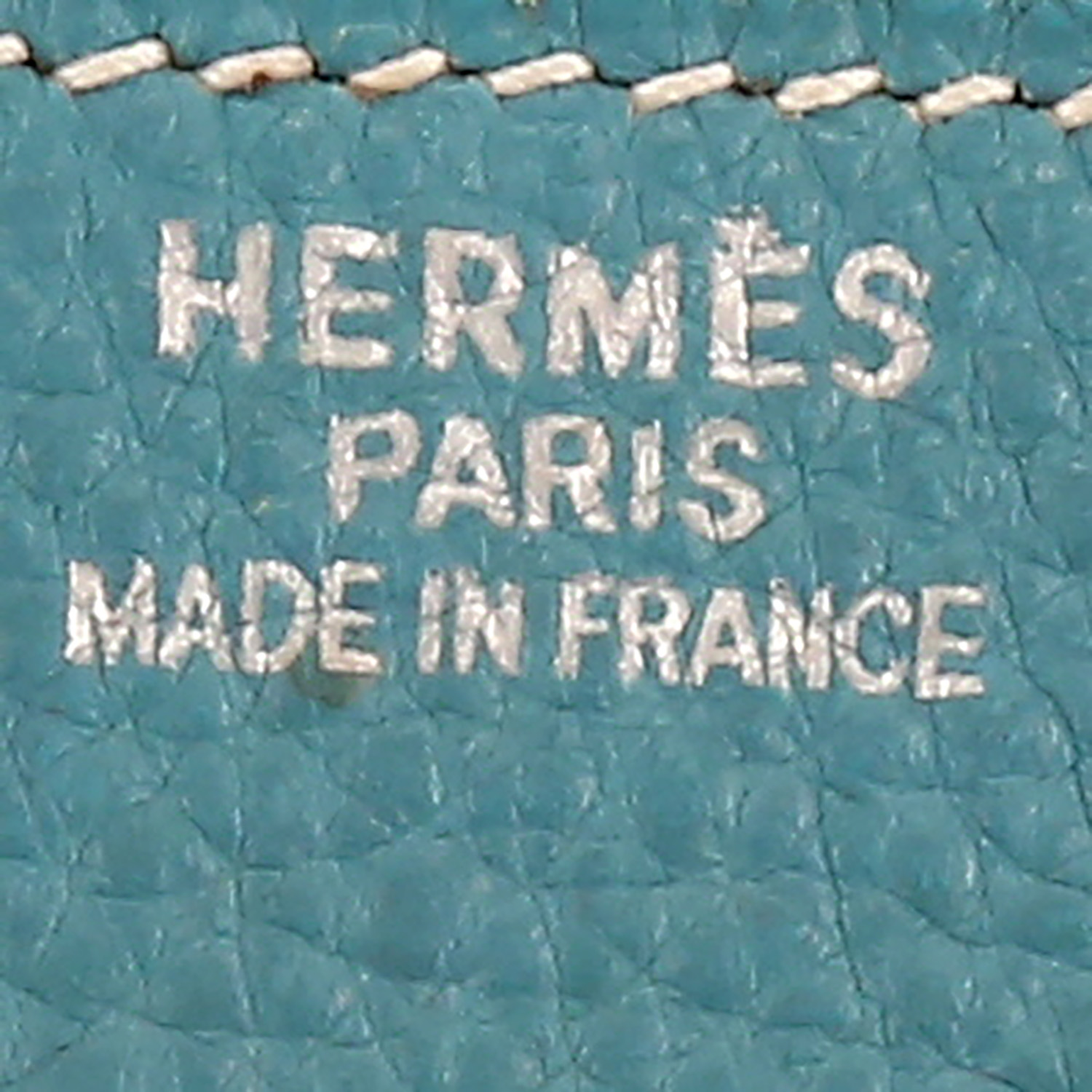 Borsa Hermès  Birkin 40 cm in pelle togo blu - Detail D2