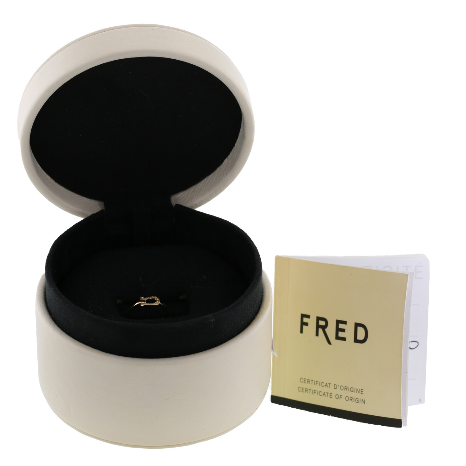 Bague Fred Force 10 petit modèle en or jaune et diamants - Detail D2