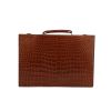 Hermès  Jet briefcase  in brown porosus crocodile - 360 thumbnail