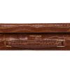 Borsa portadocumenti Hermès  Jet in coccodrillo marino marrone - Detail D2 thumbnail