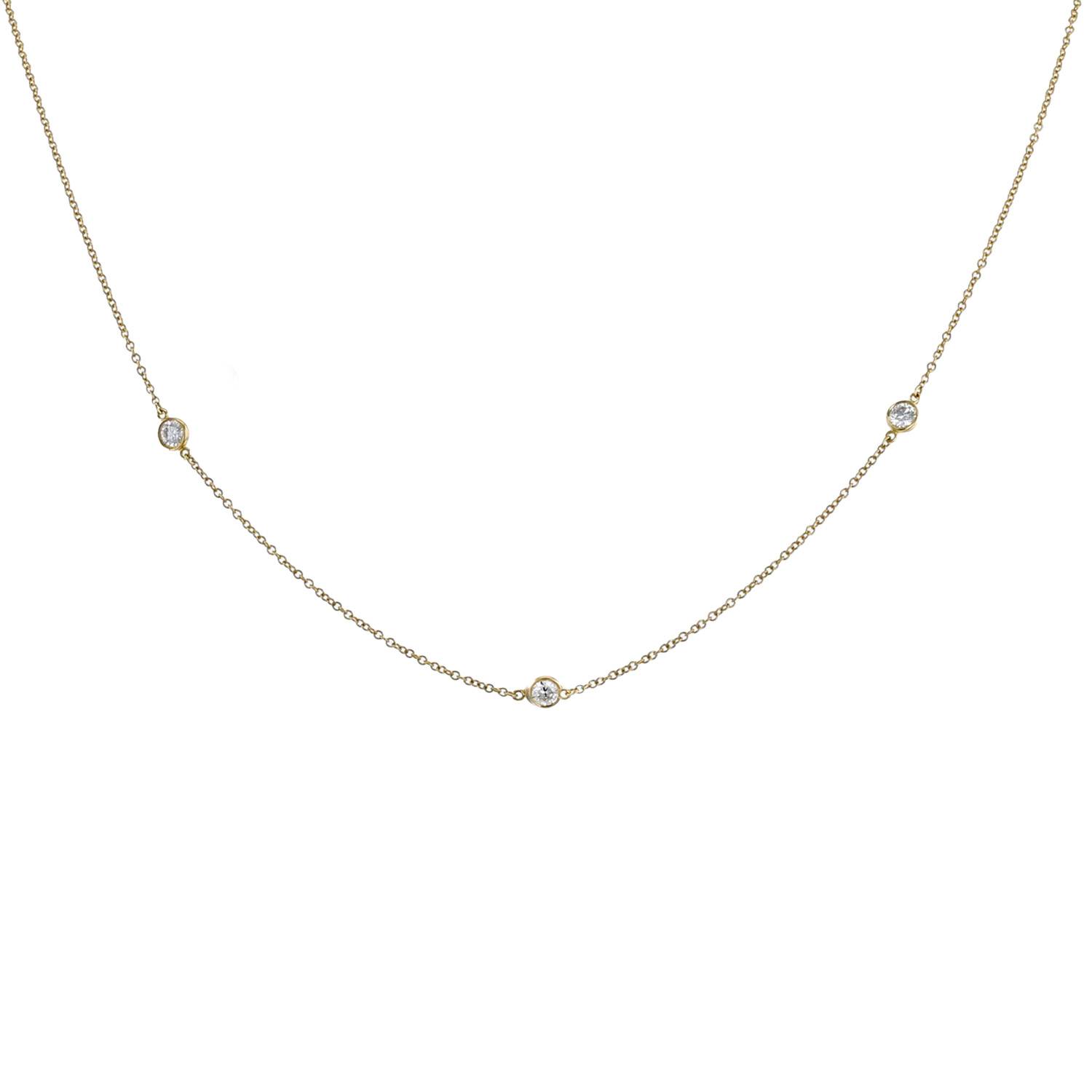 Diamonds by the on sale yard necklace white gold