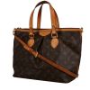 Shopping bag Louis Vuitton  Palermo in tela monogram marrone e pelle naturale - 00pp thumbnail