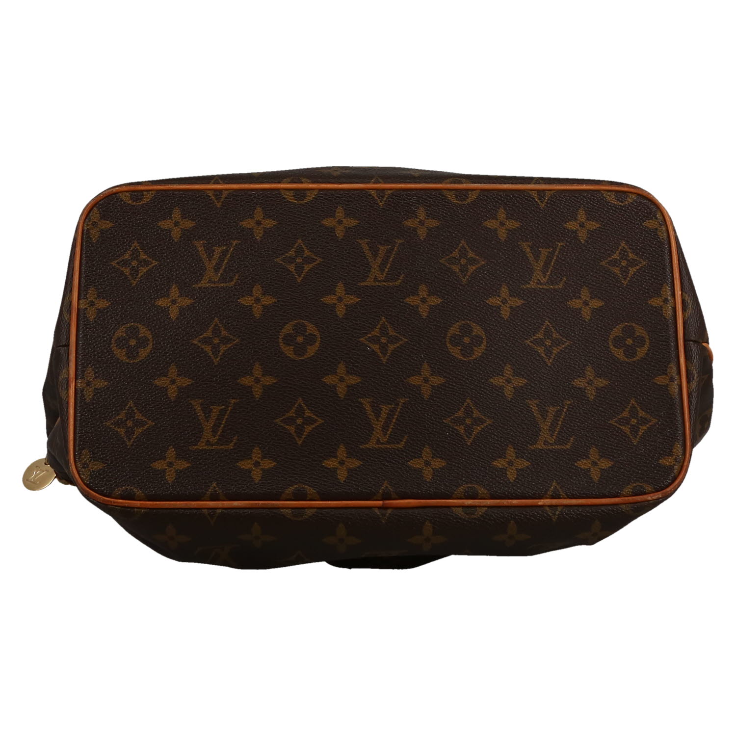 Bolso Cabás Louis Vuitton  Palermo en lona Monogram marrón y cuero natural - Detail D1