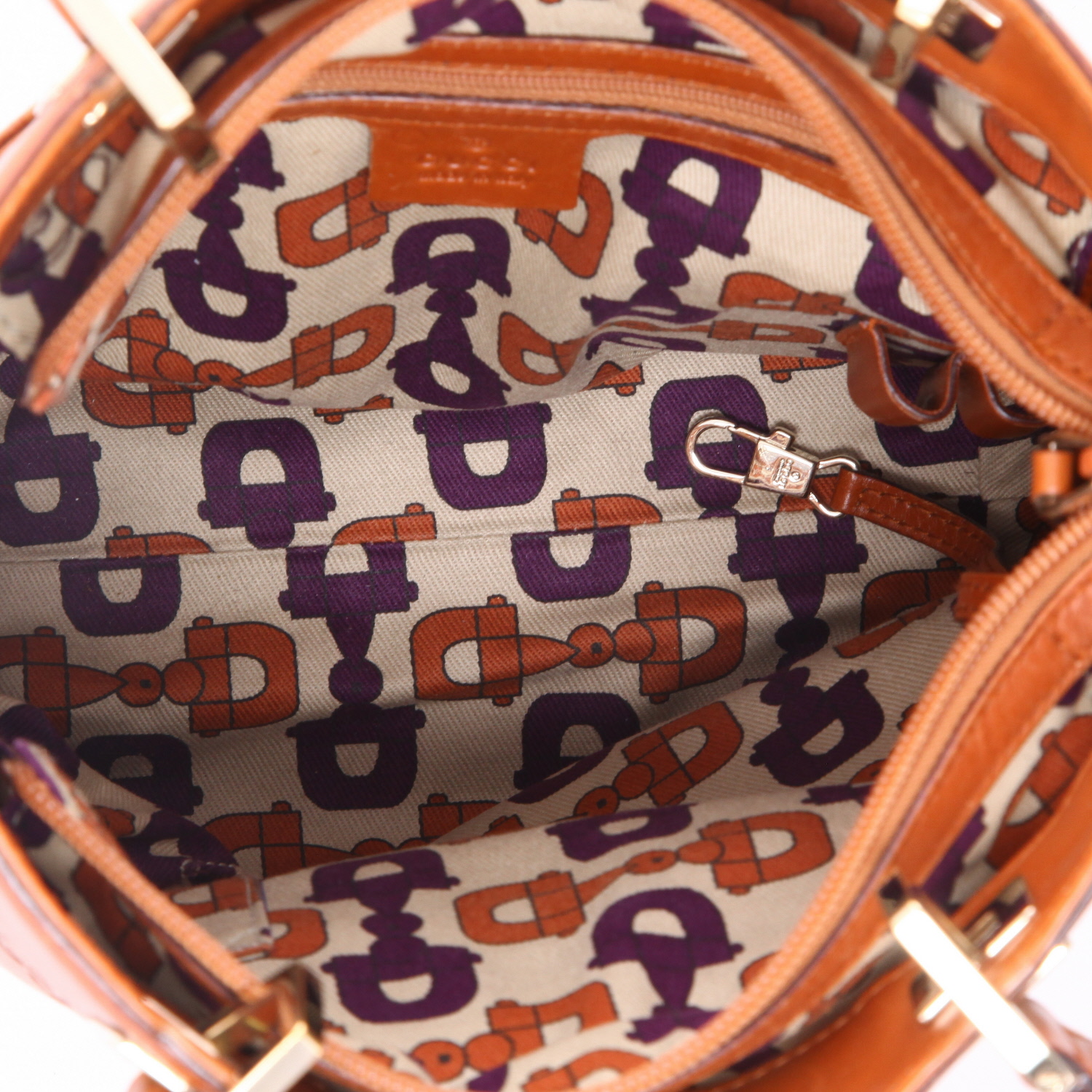 Sac à main Gucci   en cuir marron - Detail D3