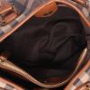 Burberry   handbag  in brown canvas  and brown leather - Detail D3 thumbnail