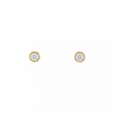Paire de boucles d'oreilles Tiffany & Co Diamonds By The Yard en or jaune et diamant