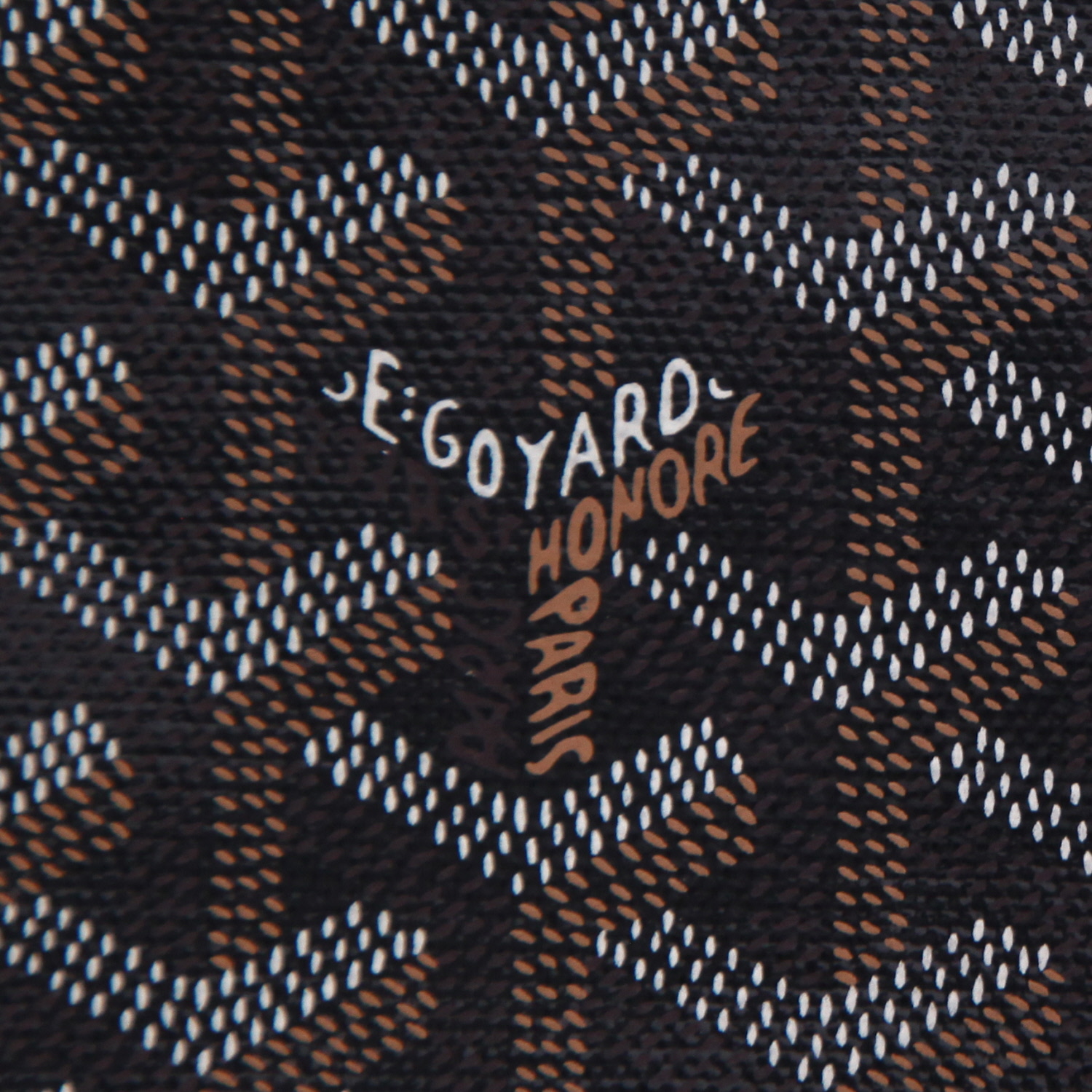Bolso Cabás Goyard  Saint-Louis en tela Goyardine negra y cuero marrón - Detail D2