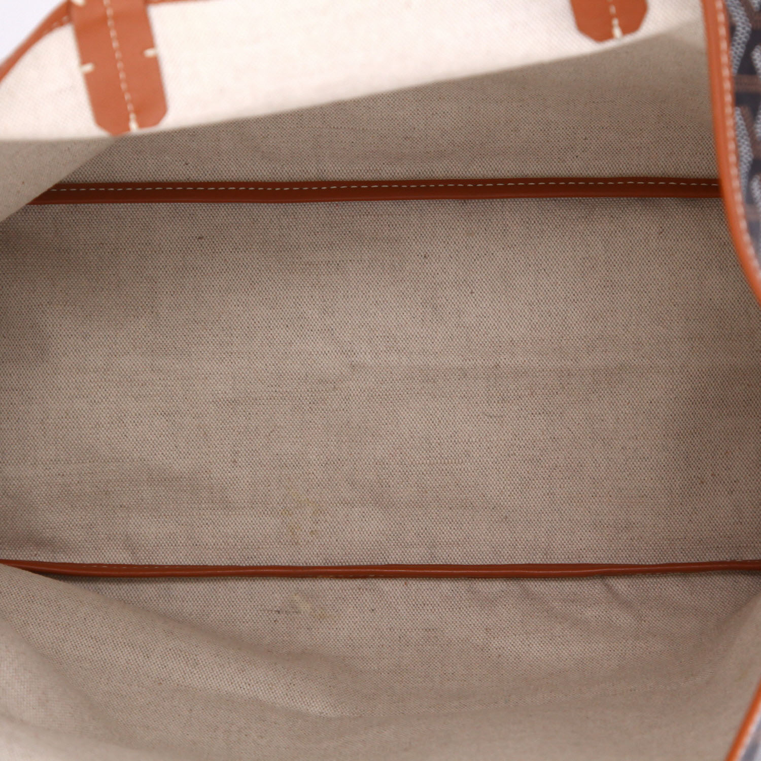 Bolso Cabás Goyard  Saint-Louis en tela Goyardine negra y cuero marrón - Detail D3