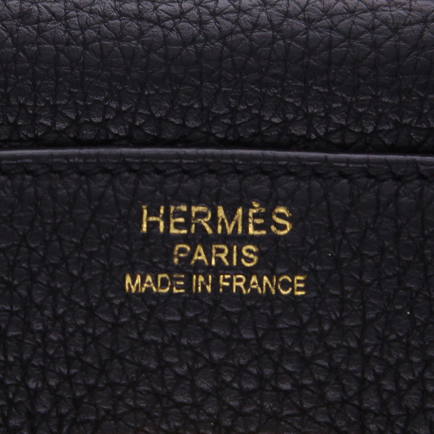 Bolso de mano Hermès  Birkin 35 cm en cuero togo negro - Detail D2