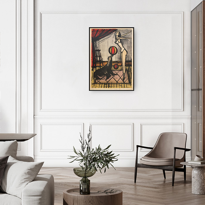 Bernard Buffet (1928-1999), La jongleuse et l'otarie - 1986, Lithograph in colors on paper - Detail D4