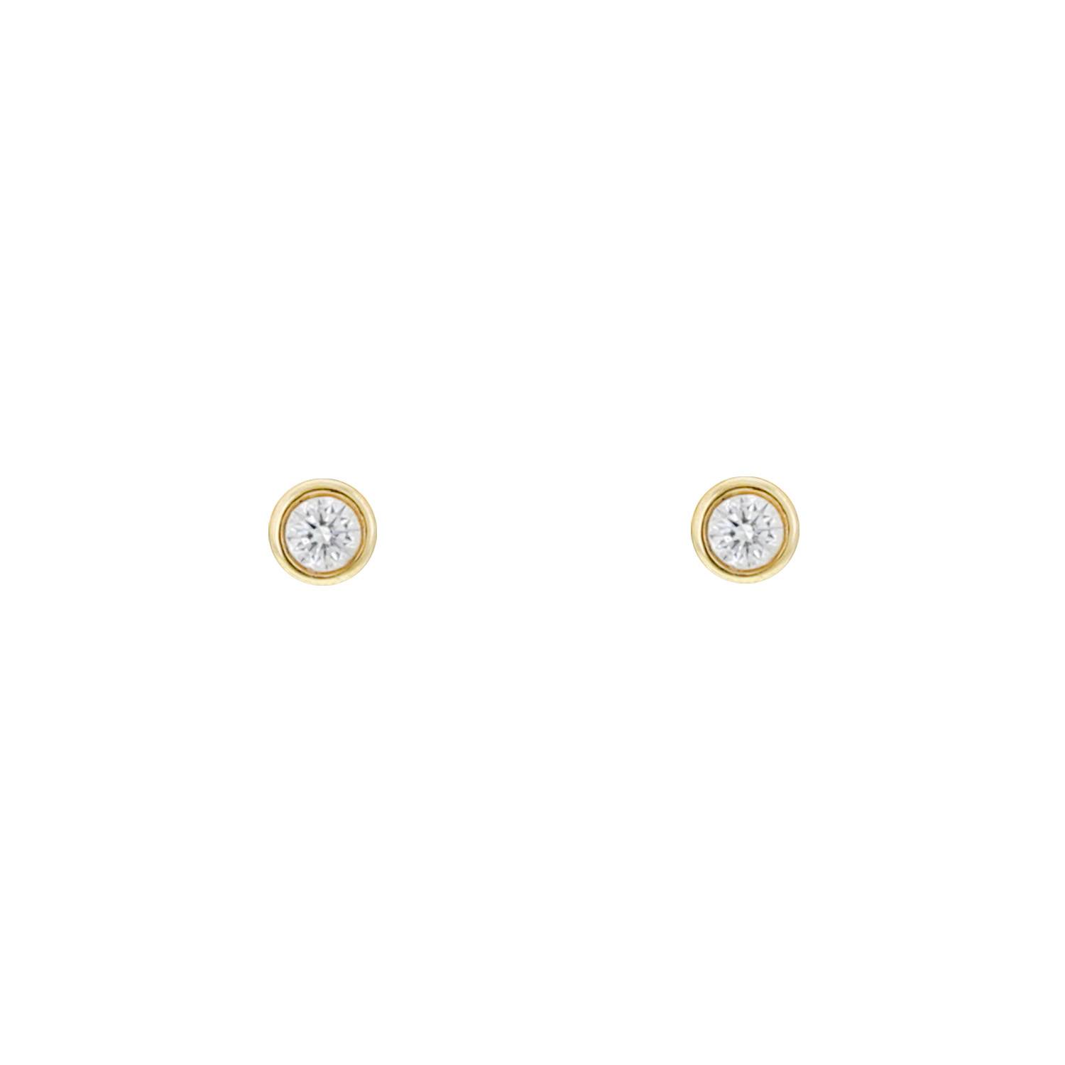 Paire de boucles d'oreilles Tiffany 
Co Diamonds By The Yard en or jaune et diamant
