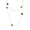 Dior Rose des vents long necklace in yellow gold, malachite and diamonds - 00pp thumbnail