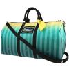 Louis Vuitton  Keepall 50 travel bag  in green and yellow damier canvas  and black leather - 00pp thumbnail