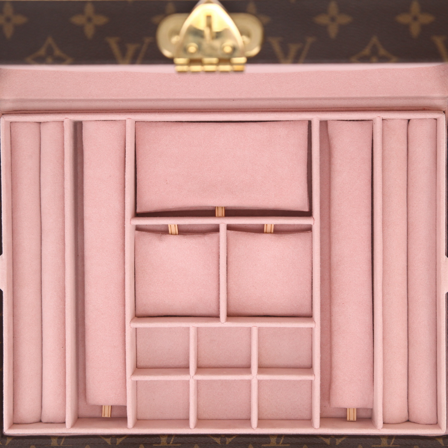 Borsa portadocumenti Louis Vuitton  Boite à bijoux in tela monogram e pelle naturale - Detail D3