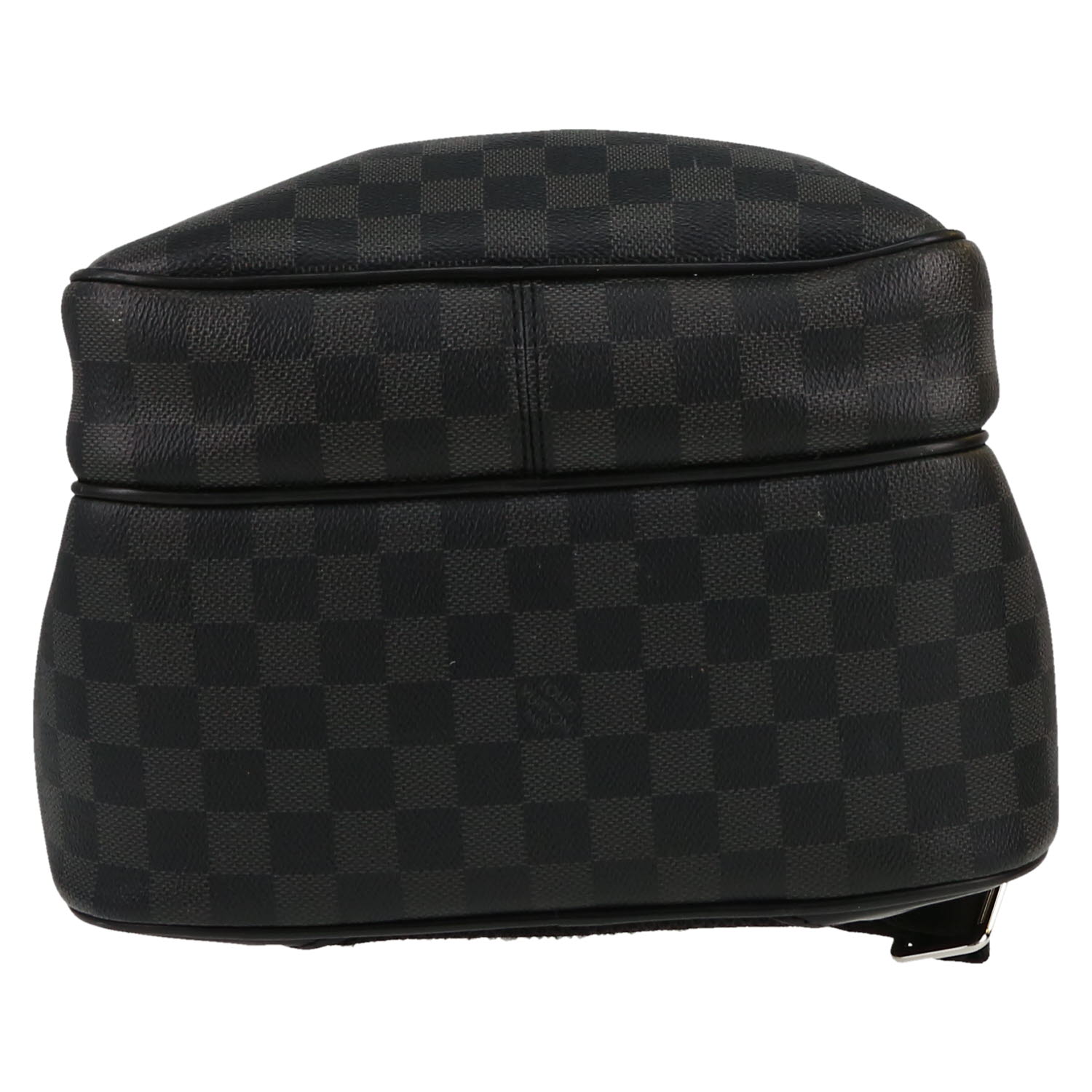 Sac à dos Louis Vuitton  Michael en toile damier gris Graphite et cuir noir - Detail D1