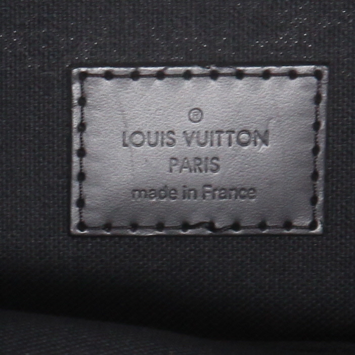 Sac à dos Louis Vuitton  Michael en toile damier gris Graphite et cuir noir - Detail D2