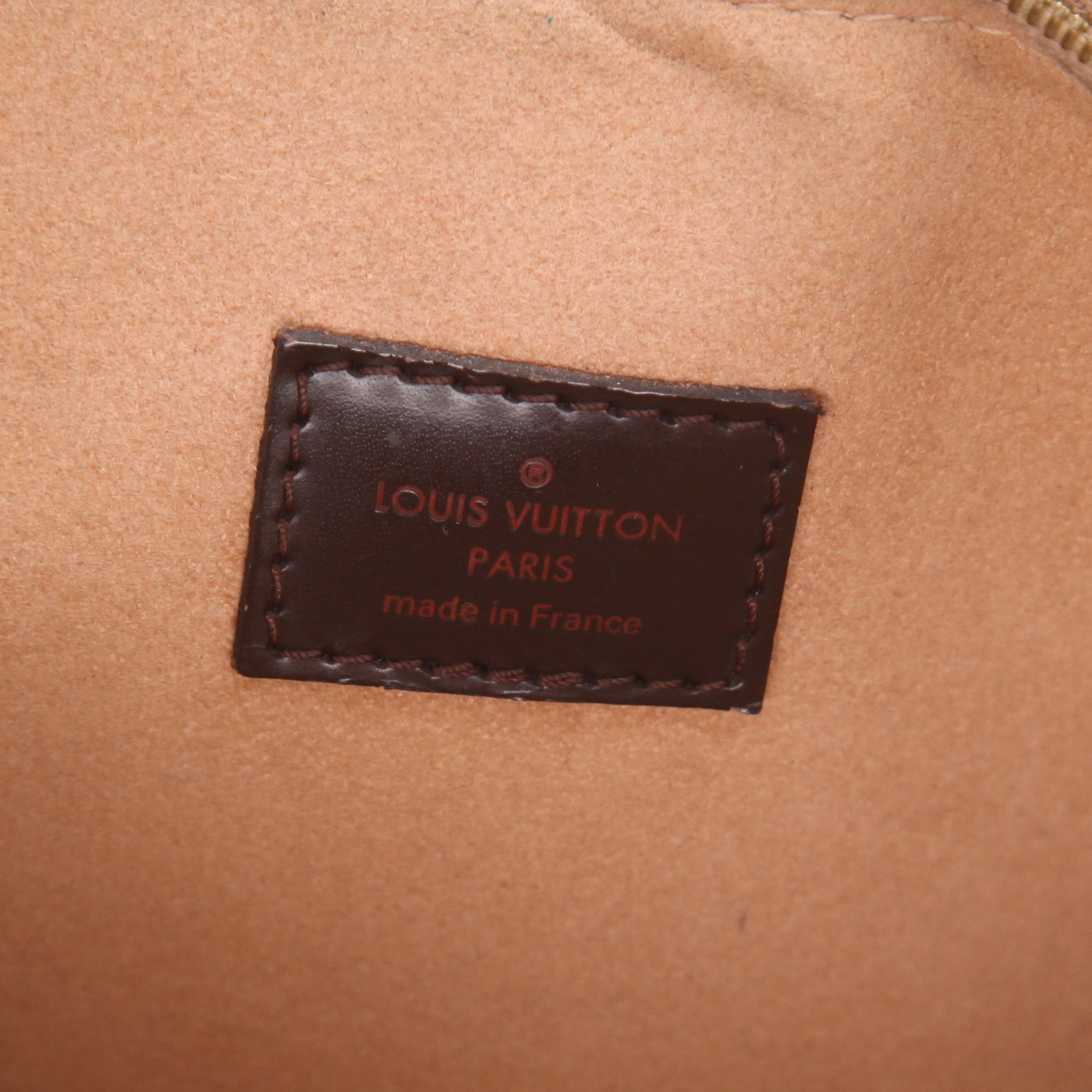 Louis Vuitton  Kensington handbag  in ebene damier canvas  and brown leather - Detail D2