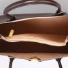 Sac cabas Louis Vuitton  Kensington en toile damier ébène et cuir marron - Detail D3 thumbnail