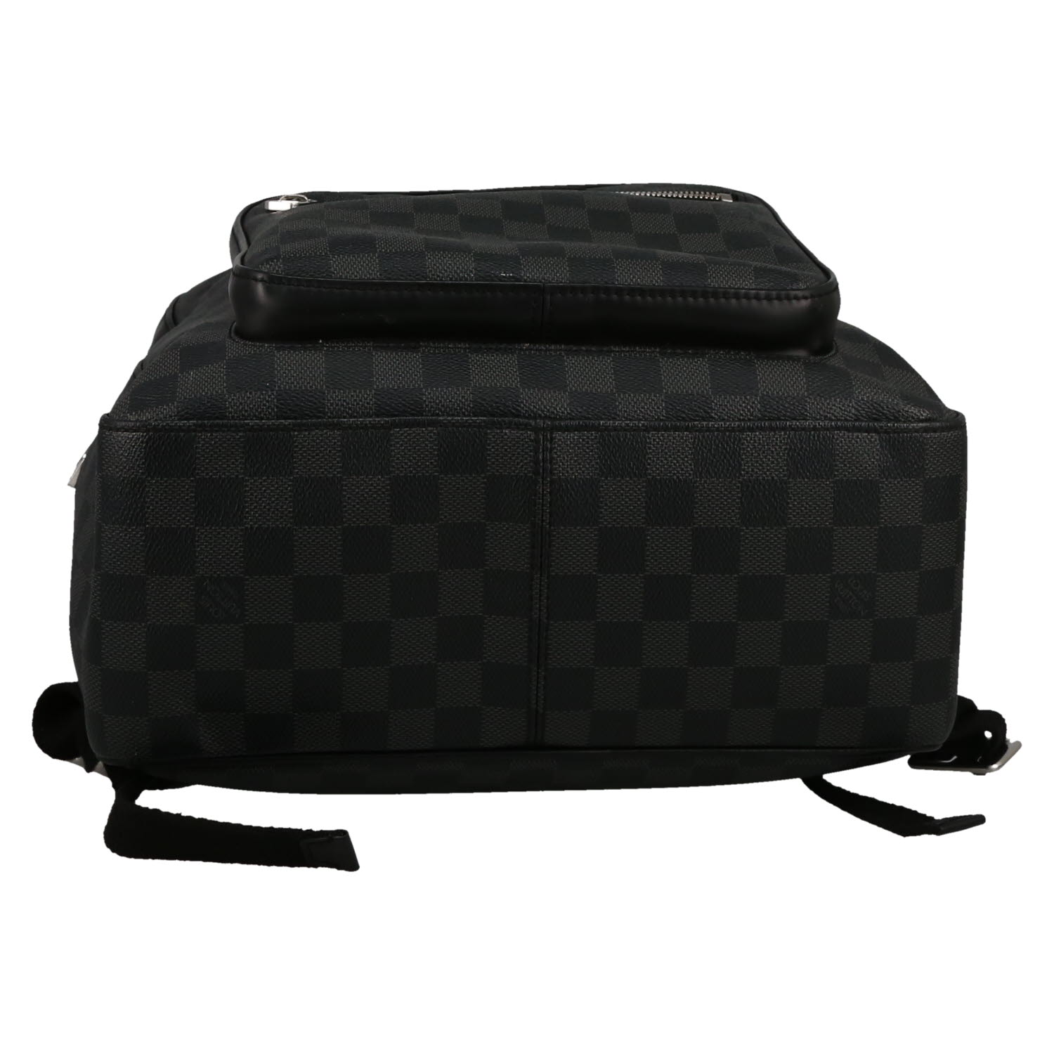 Louis Vuitton  Josh backpack  damier graphite canvas  and black leather - Detail D1