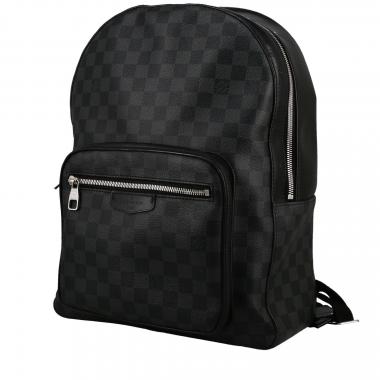 Mochila Louis Vuitton  Josh en lona a cuadros y cuero negro