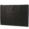 Pochette Saint Laurent   en cuir noir - 00pp thumbnail