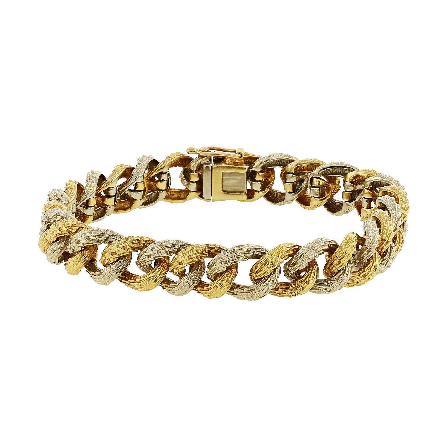 Bracciale Vintage  in oro giallo e oro bianco - 00pp