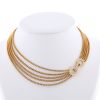 Cartier Agrafe necklace in pink gold and diamonds - 360 thumbnail