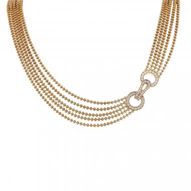 Collier Cartier Agrafe en or rose et diamants